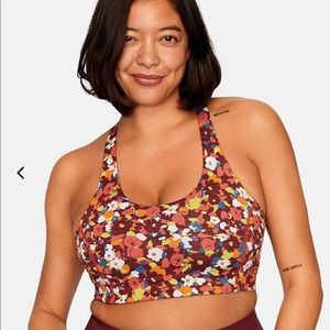 Outdoor Voices Doing Things Bra In Paprika Blooms